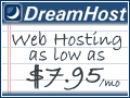 Dreamhost Webhosting as low as $7.95